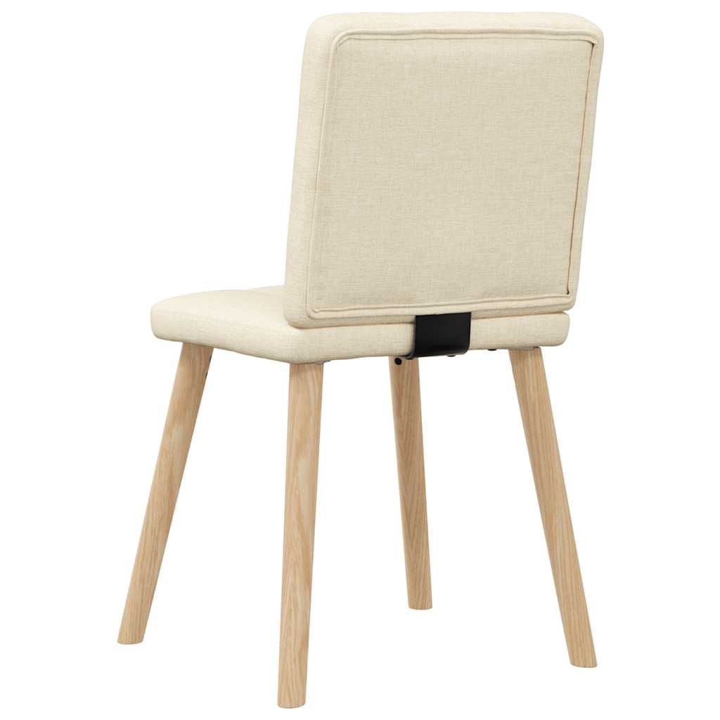 Chaises à manger lot de 6 crème tissu Chaises de cuisine vidaXL