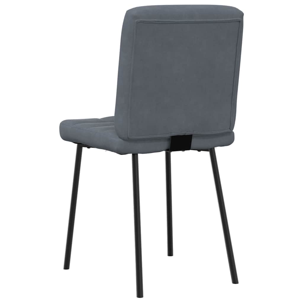 Chaises à manger lot de 6 gris foncé velours Chaises de cuisine vidaXL