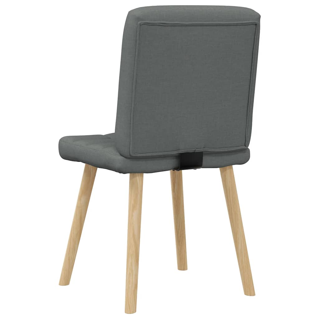 Chaises à manger lot de 6 gris foncé tissu Chaises de cuisine vidaXL