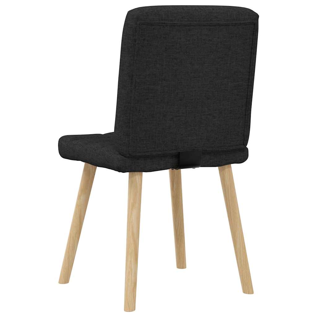 Chaises à manger lot de 6 noir tissu Chaises de cuisine vidaXL