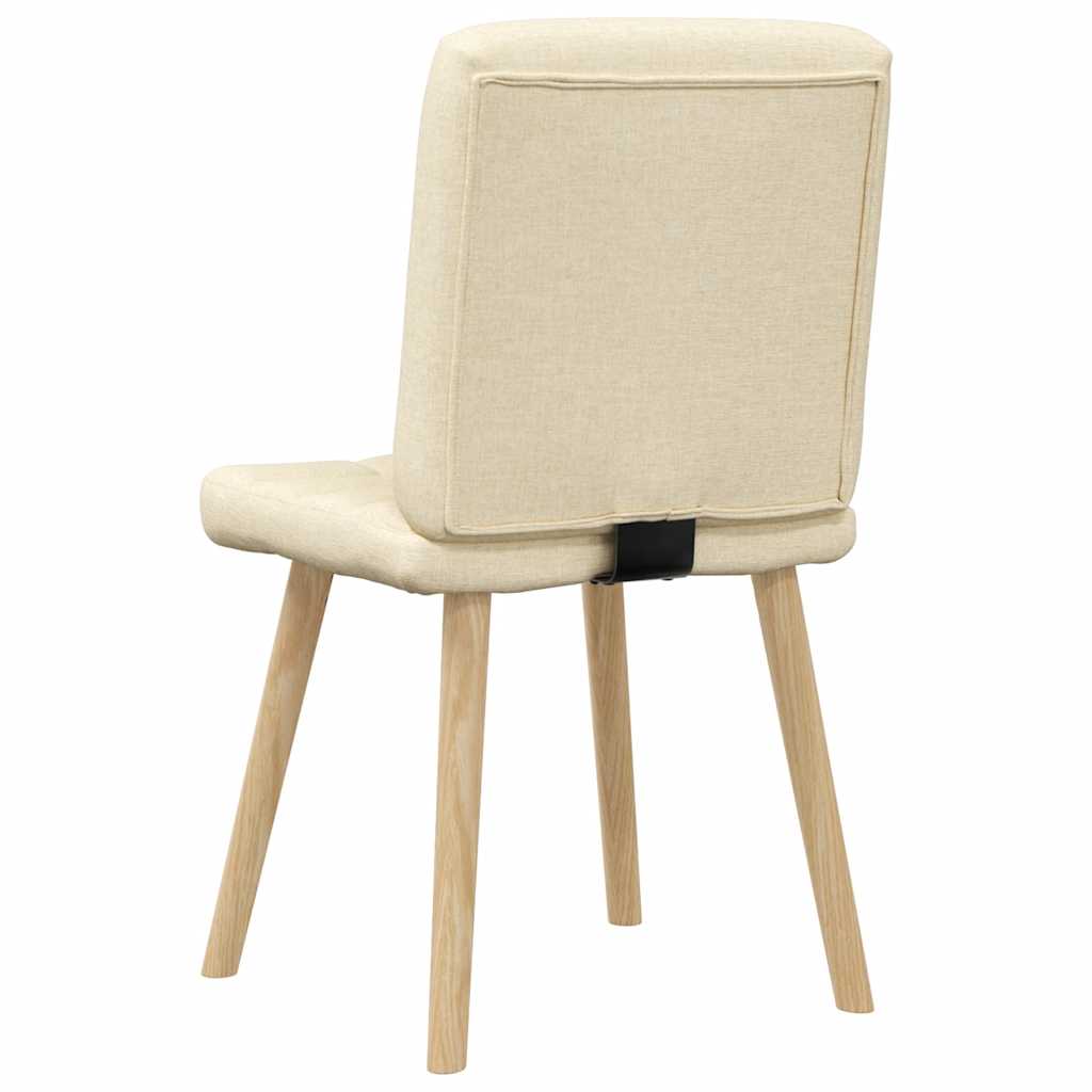 Chaises à manger lot de 6 crème tissu Chaises de cuisine vidaXL