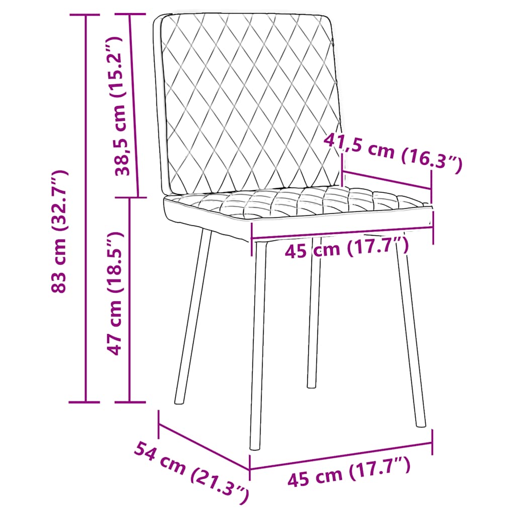 Chaises à manger lot de 6 gris clair velours Chaises de cuisine vidaXL