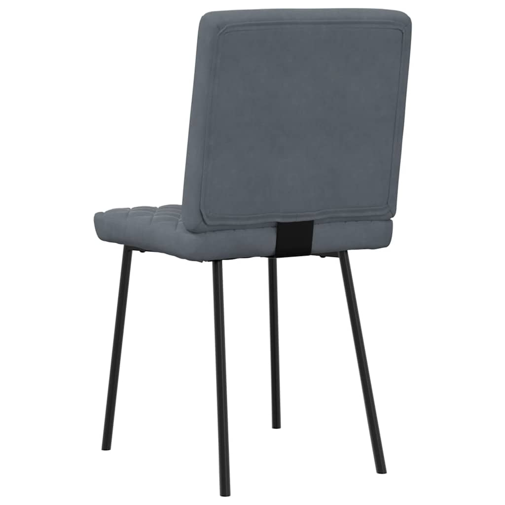 Chaises à manger lot de 6 gris foncé velours Chaises de cuisine vidaXL