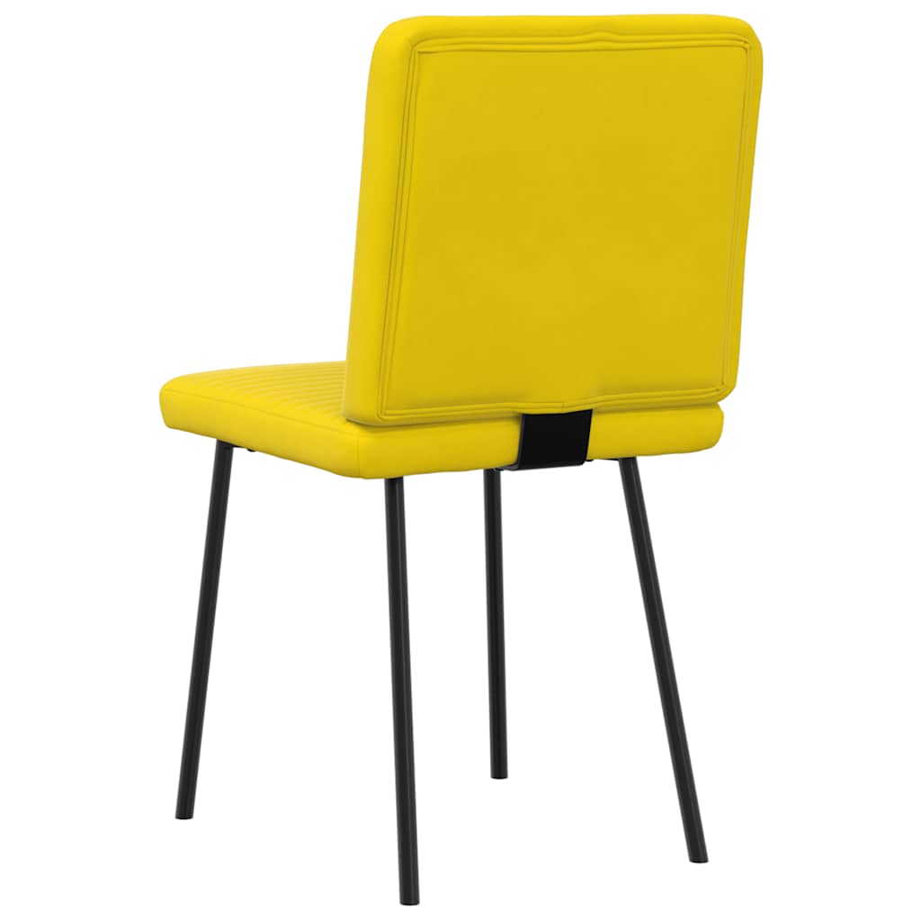 Chaises à manger lot de 6 jaune velours Chaises de cuisine vidaXL