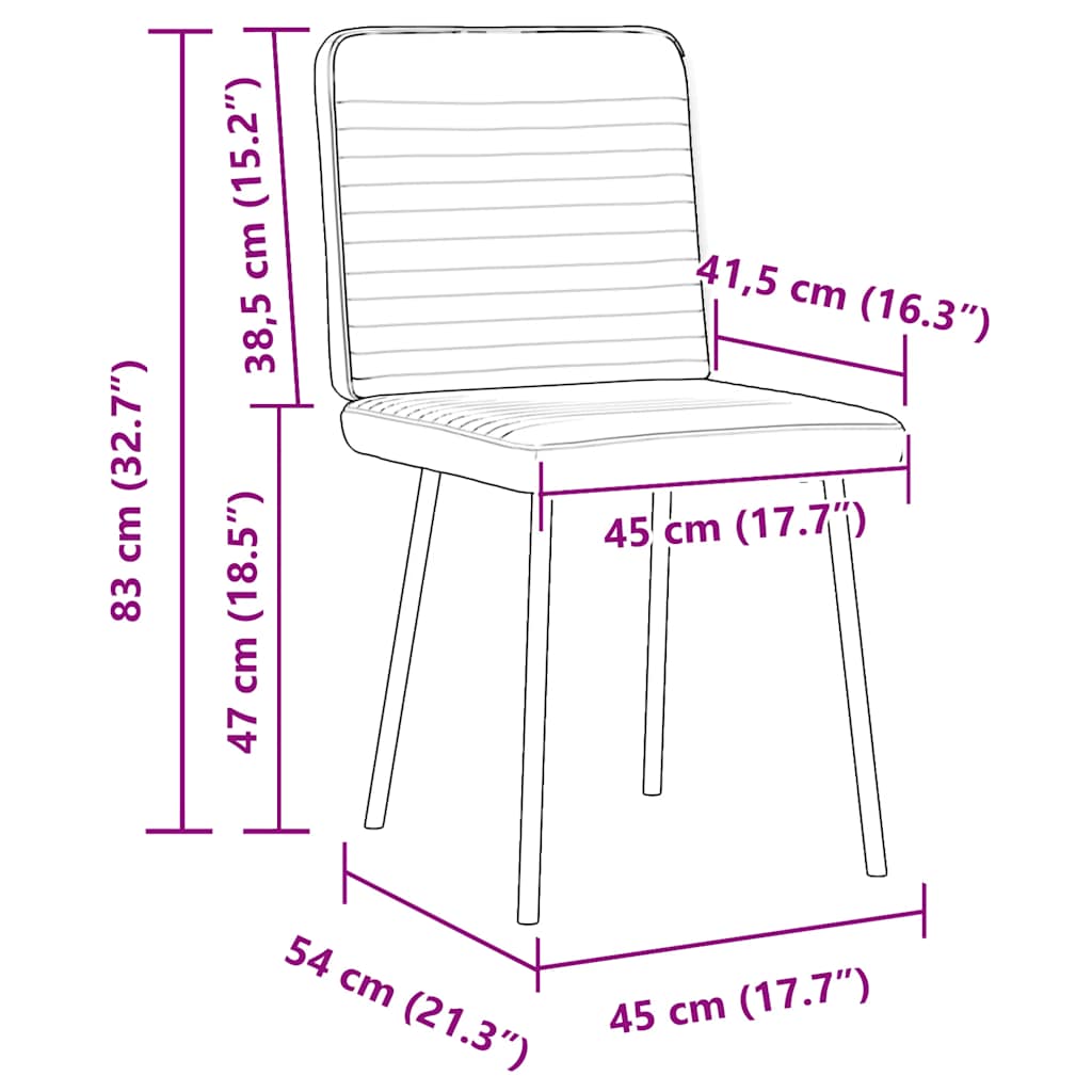 Chaises à manger lot de 6 jaune velours Chaises de cuisine vidaXL