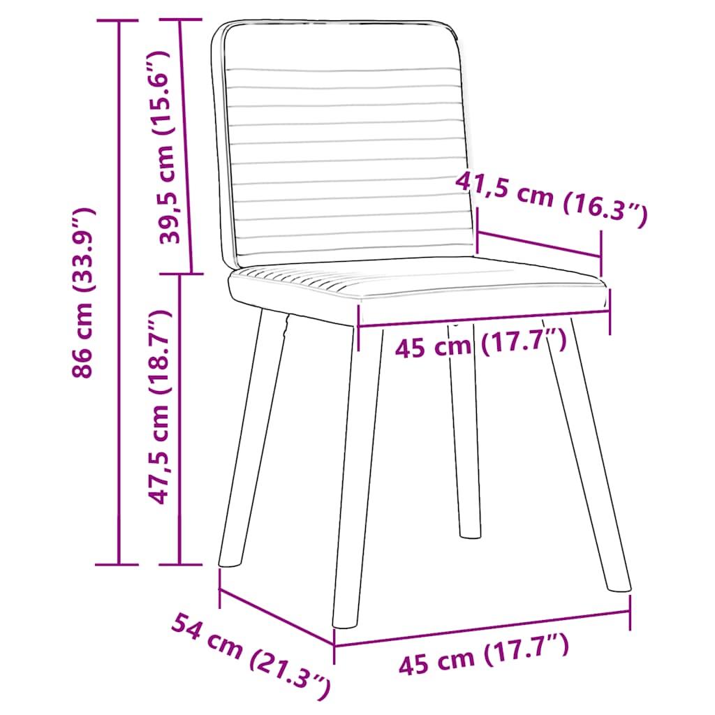 Chaises à manger lot de 6 gris foncé tissu Chaises de cuisine vidaXL