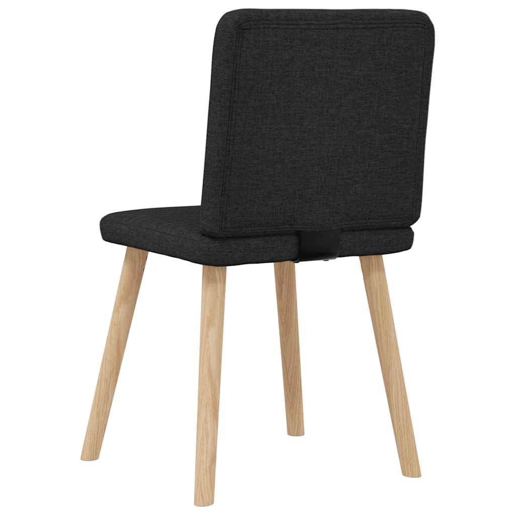 Chaises à manger lot de 6 noir tissu Chaises de cuisine vidaXL