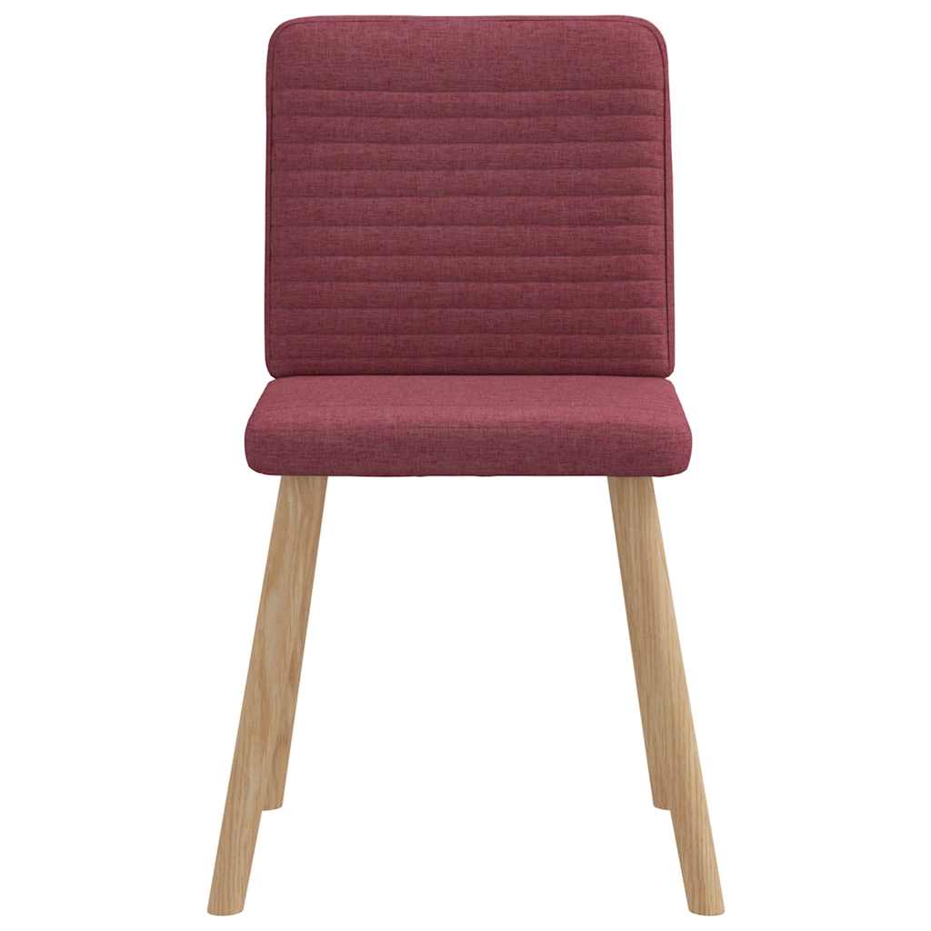 Chaises à manger lot de 6 rouge bordeaux tissu Chaises de cuisine vidaXL