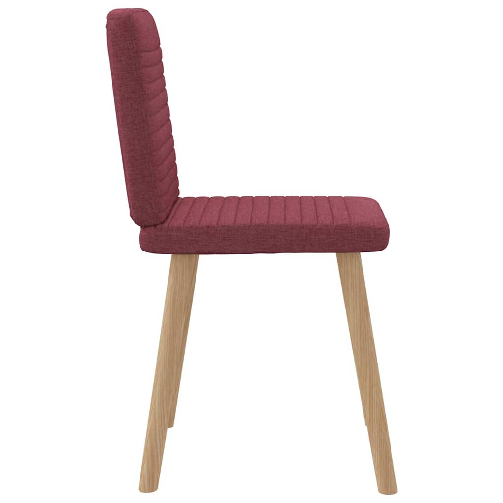 Chaises à manger lot de 6 rouge bordeaux tissu Chaises de cuisine vidaXL