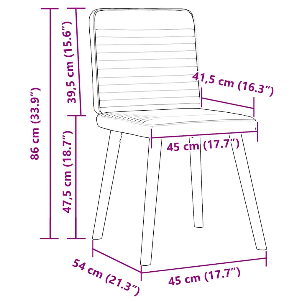 Chaises à manger lot de 6 marron foncé tissu Chaises de cuisine vidaXL