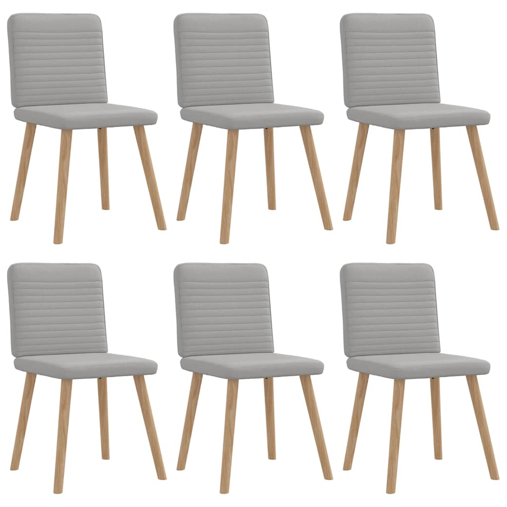 Chaises à manger lot de 6 gris nuage tissu Chaises de cuisine vidaXL