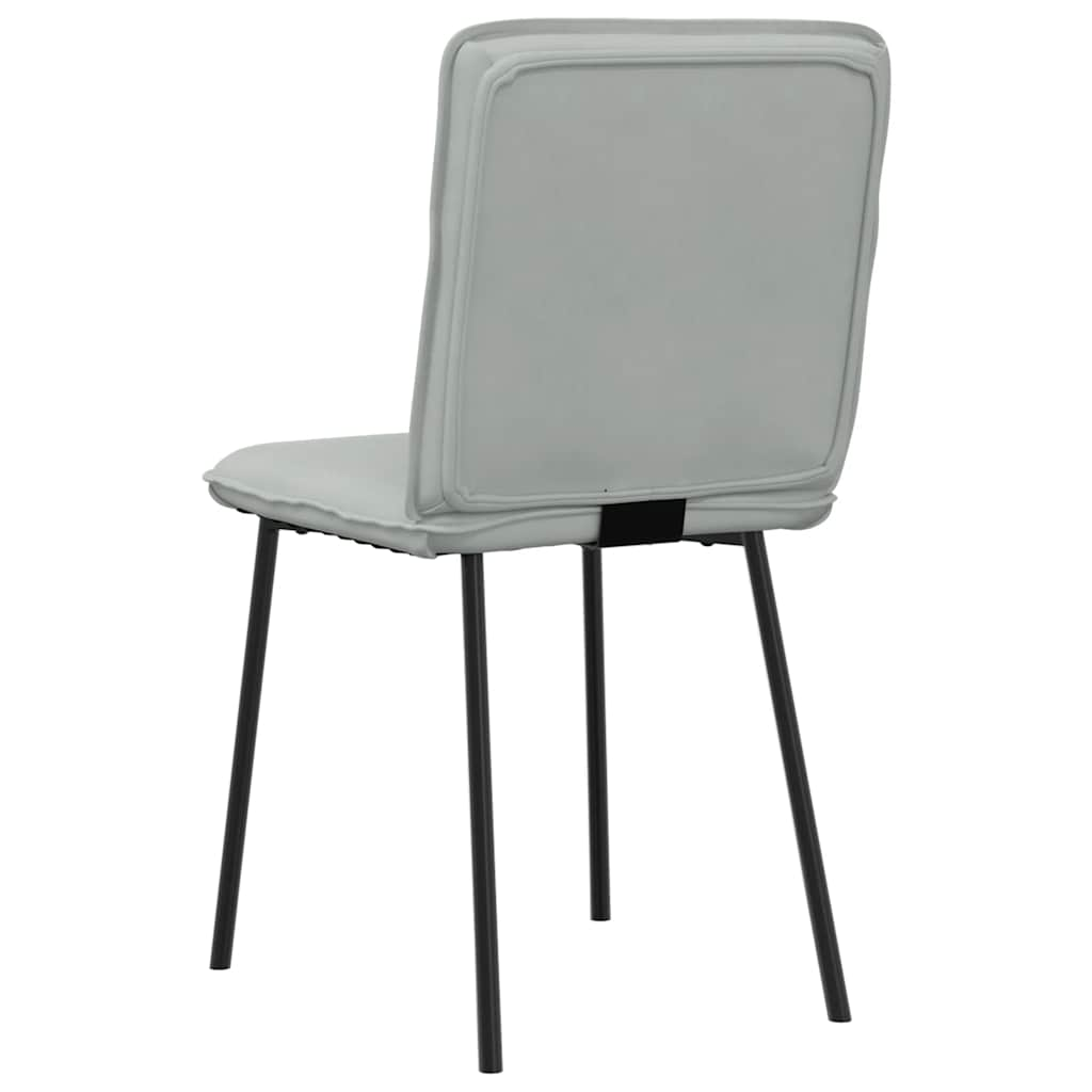 Chaises à manger lot de 6 gris clair velours Chaises de cuisine vidaXL