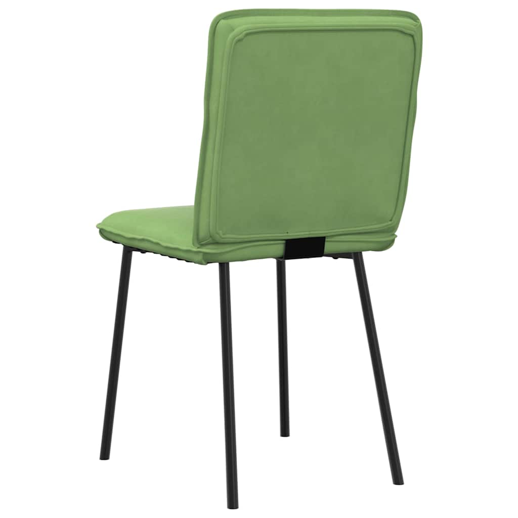 Chaises à manger lot de 6 vert clair velours Chaises de cuisine vidaXL