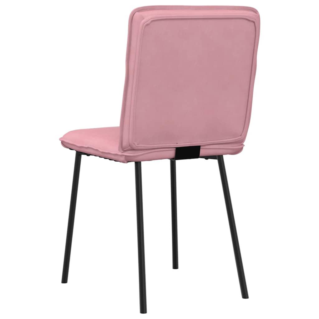 Chaises à manger lot de 6 rose velours Chaises de cuisine vidaXL