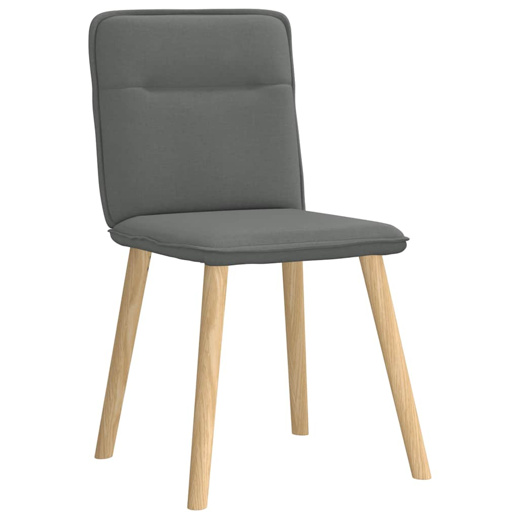 Chaises à manger lot de 6 gris foncé tissu Chaises de cuisine vidaXL