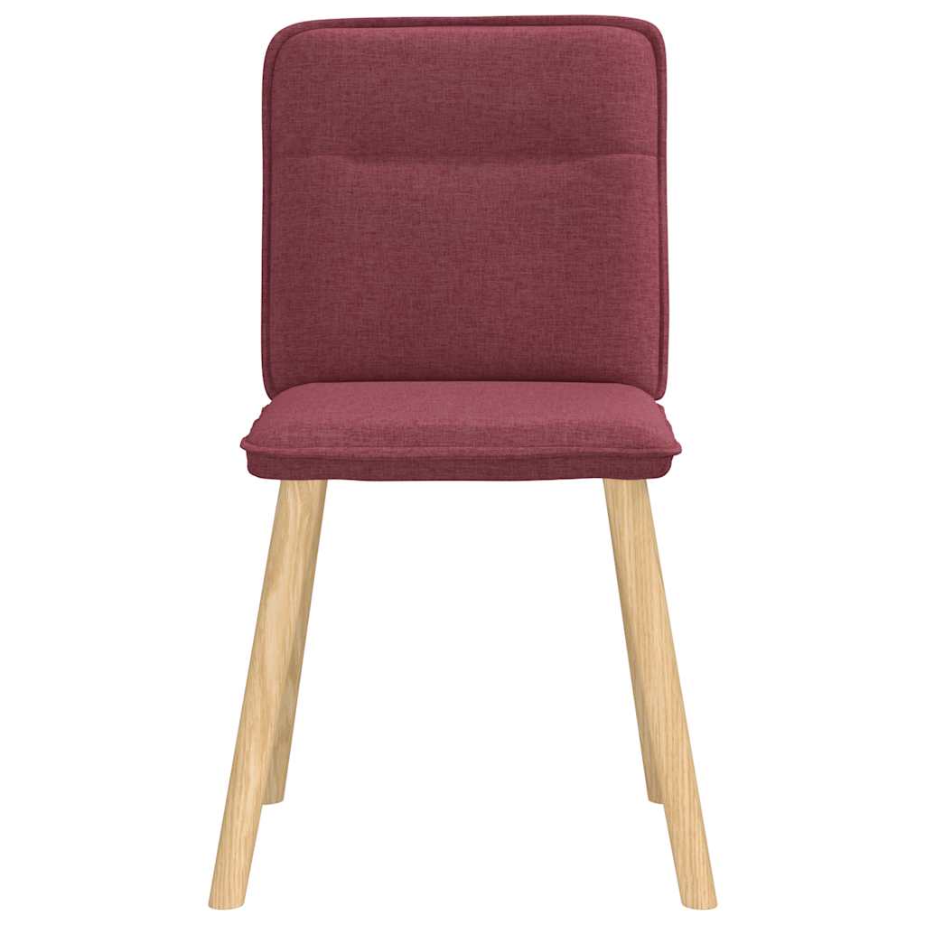 Chaises à manger lot de 6 rouge bordeaux tissu Chaises de cuisine vidaXL