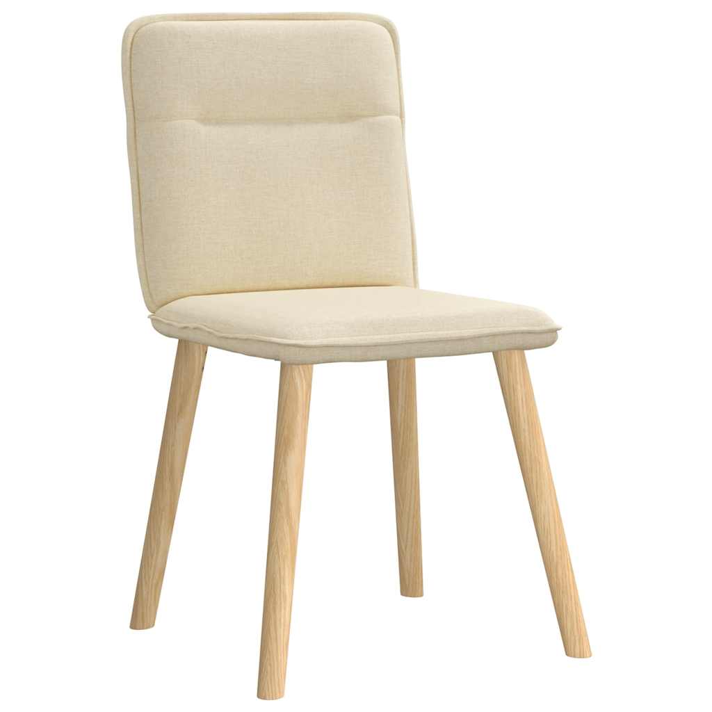 Chaises à manger lot de 6 crème tissu Chaises de cuisine vidaXL