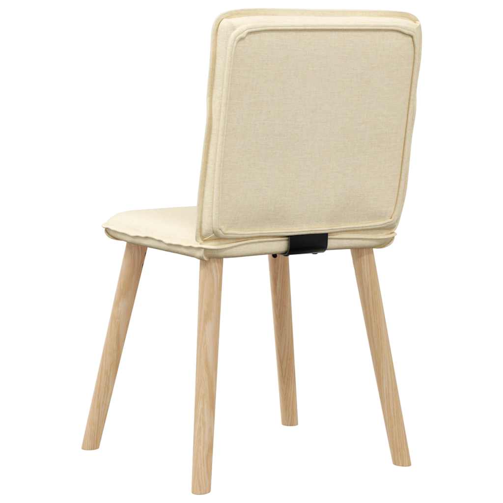 Chaises à manger lot de 6 crème tissu Chaises de cuisine vidaXL