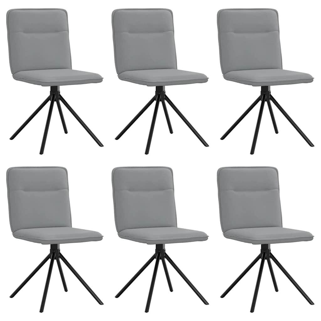 Chaises à manger lot de 6 gris clair tissu Chaises de cuisine vidaXL