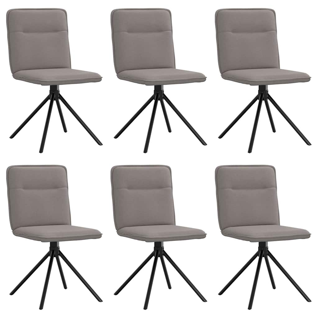 Chaises à manger lot de 6 taupe tissu Chaises de cuisine vidaXL