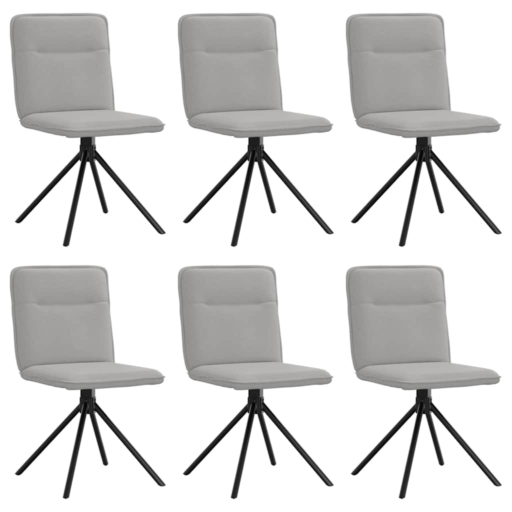 Chaises à manger lot de 6 gris nuage tissu Chaises de cuisine vidaXL