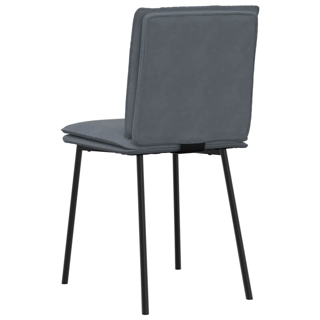 Chaises à manger lot de 6 gris foncé velours Chaises de cuisine vidaXL