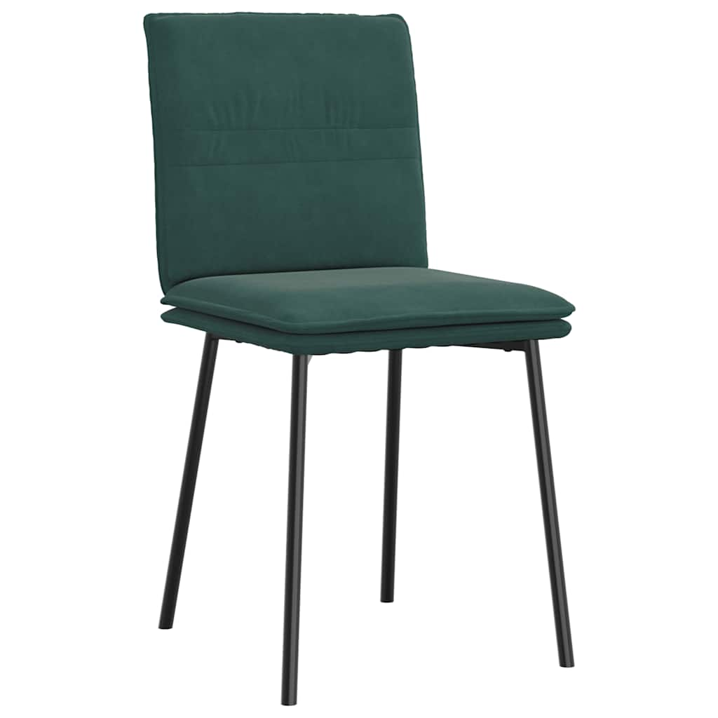 Chaises à manger lot de 6 vert foncé velours Chaises de cuisine vidaXL