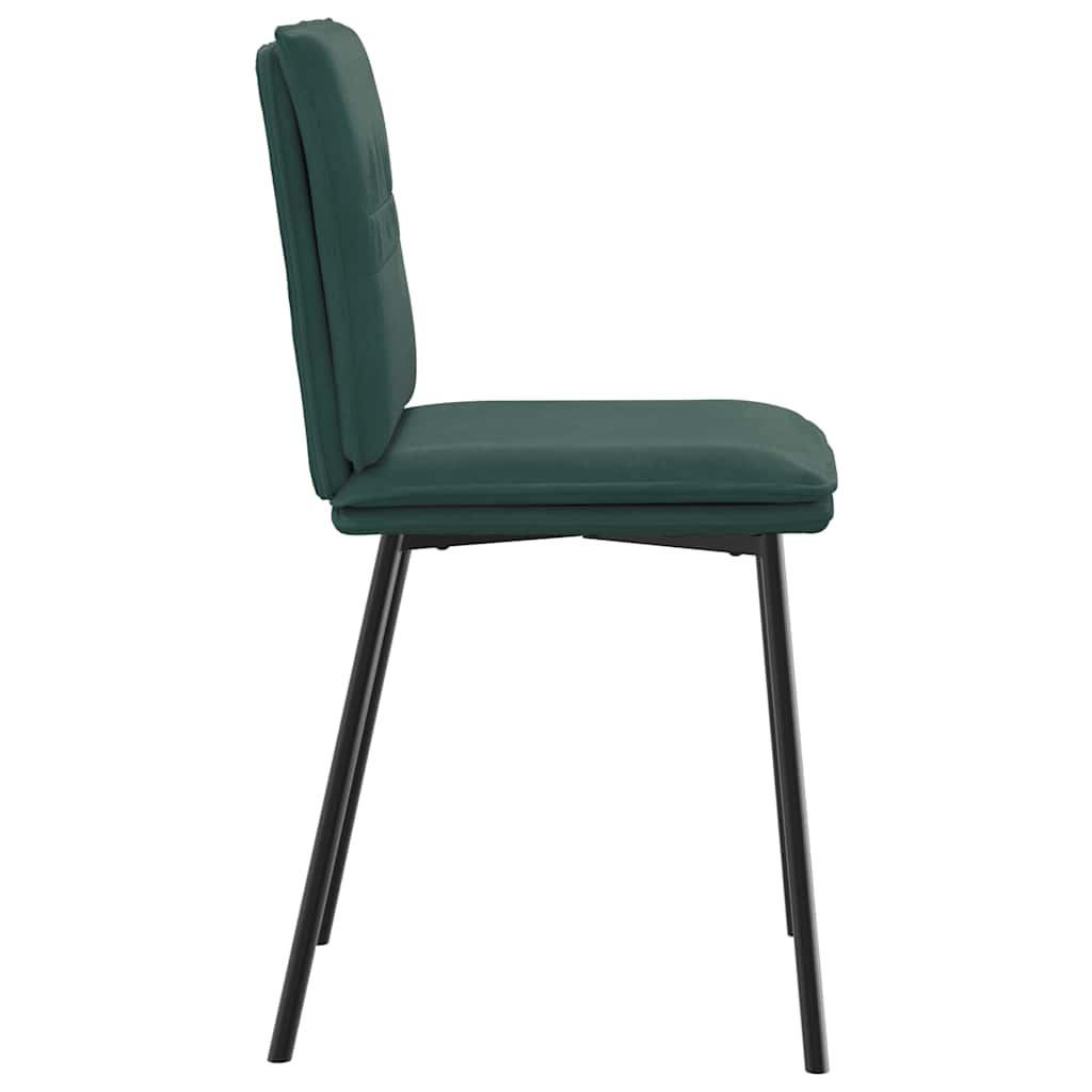 Chaises à manger lot de 6 vert foncé velours Chaises de cuisine vidaXL