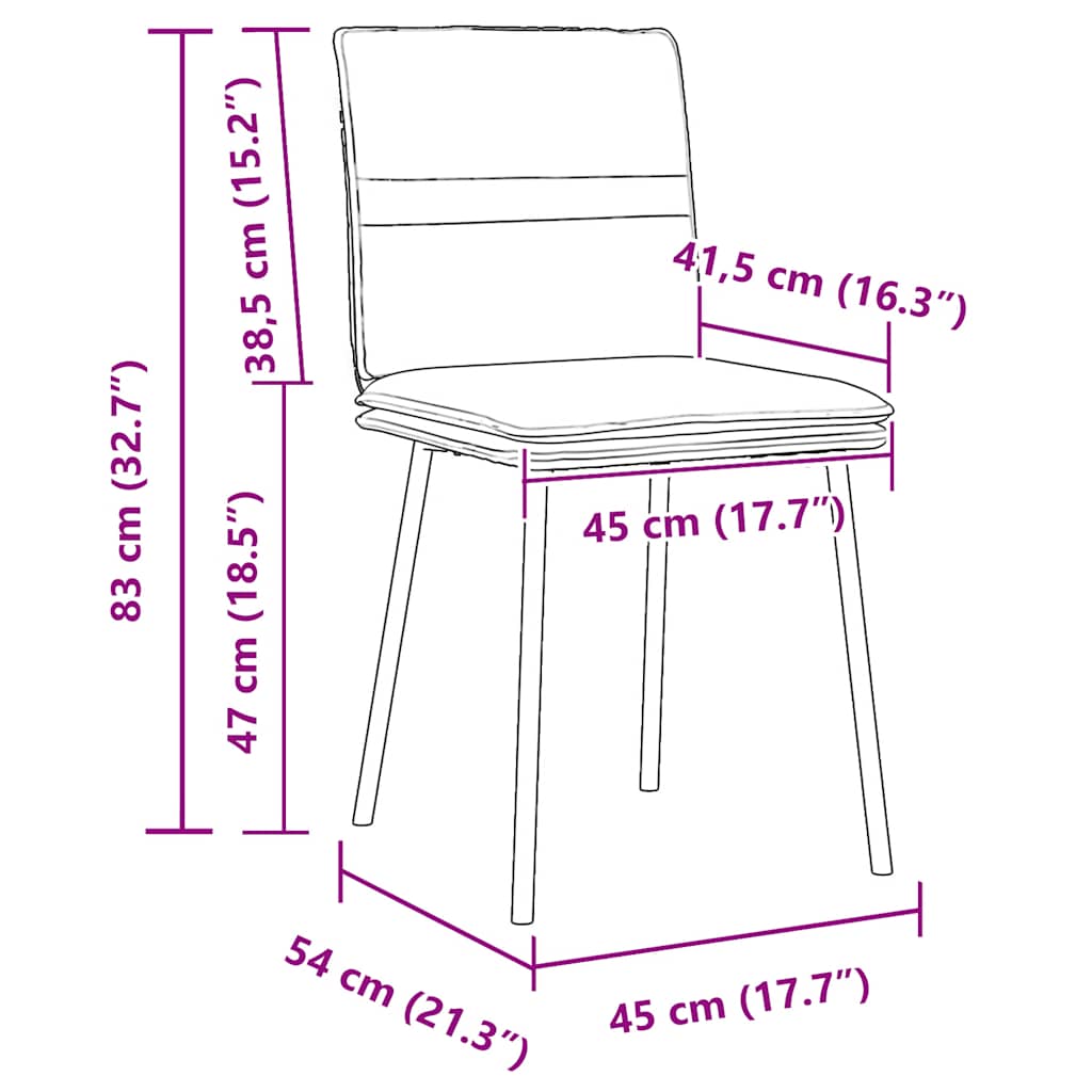 Chaises à manger lot de 6 vert foncé velours Chaises de cuisine vidaXL