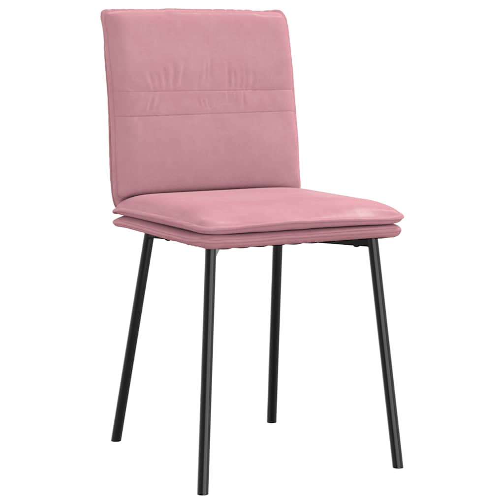 Chaises à manger lot de 6 rose velours Chaises de cuisine vidaXL