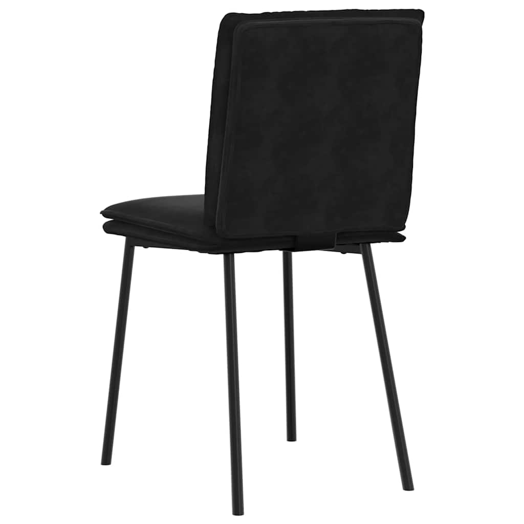 Chaises à manger lot de 6 noir velours Chaises de cuisine vidaXL