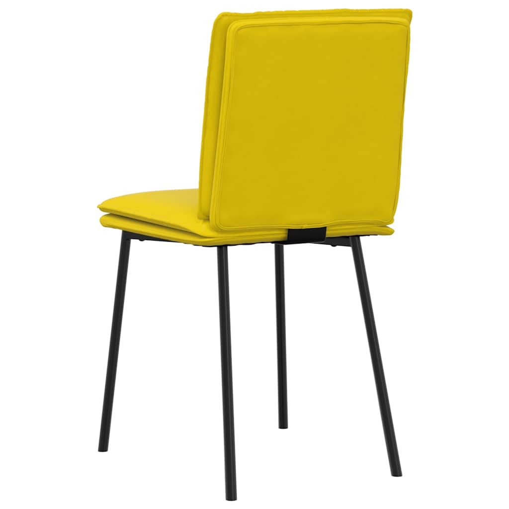 Chaises à manger lot de 6 jaune velours Chaises de cuisine vidaXL