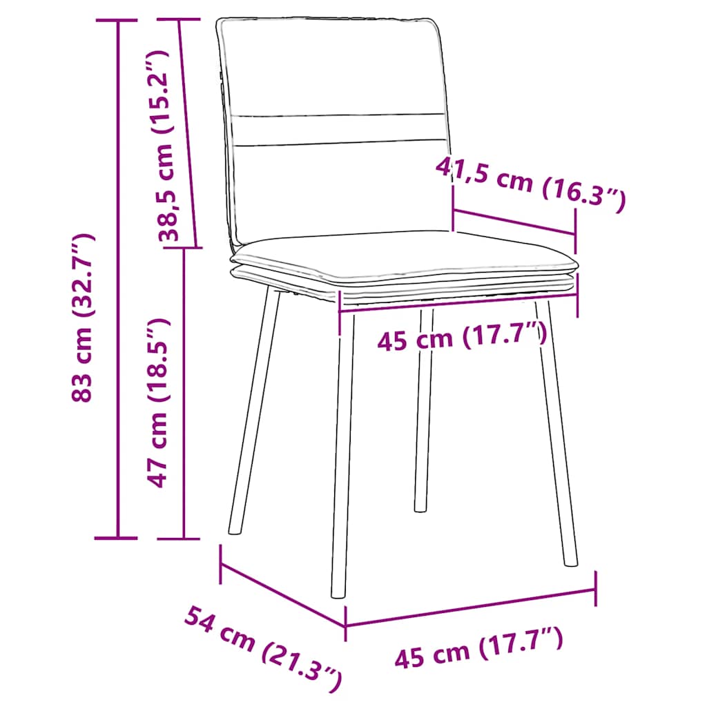 Chaises à manger lot de 6 jaune velours Chaises de cuisine vidaXL