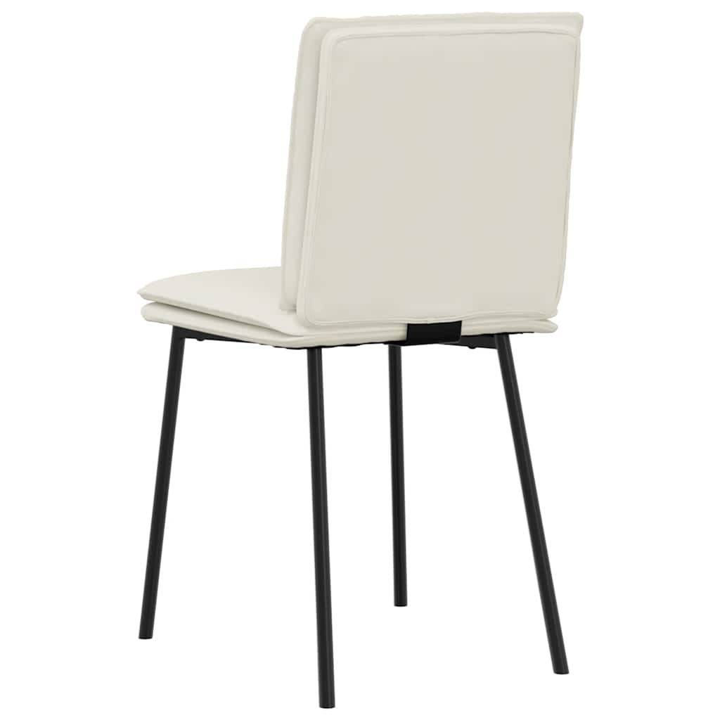 Chaises à manger lot de 6 crème velours Chaises de cuisine vidaXL