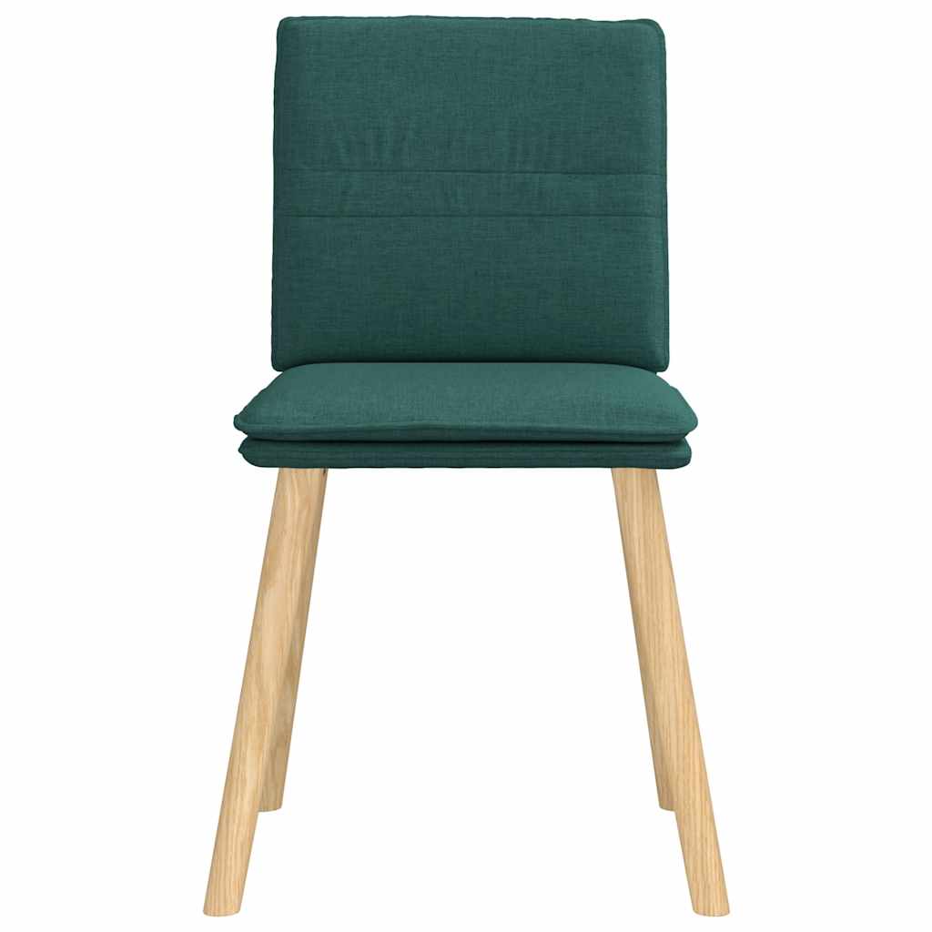 Chaises à manger lot de 6 vert foncé tissu Chaises de cuisine vidaXL