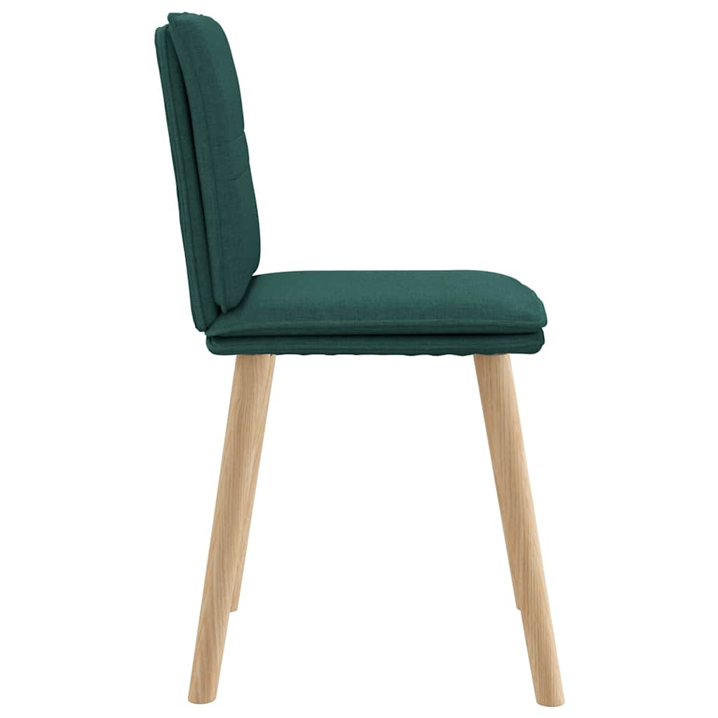 Chaises à manger lot de 6 vert foncé tissu Chaises de cuisine vidaXL