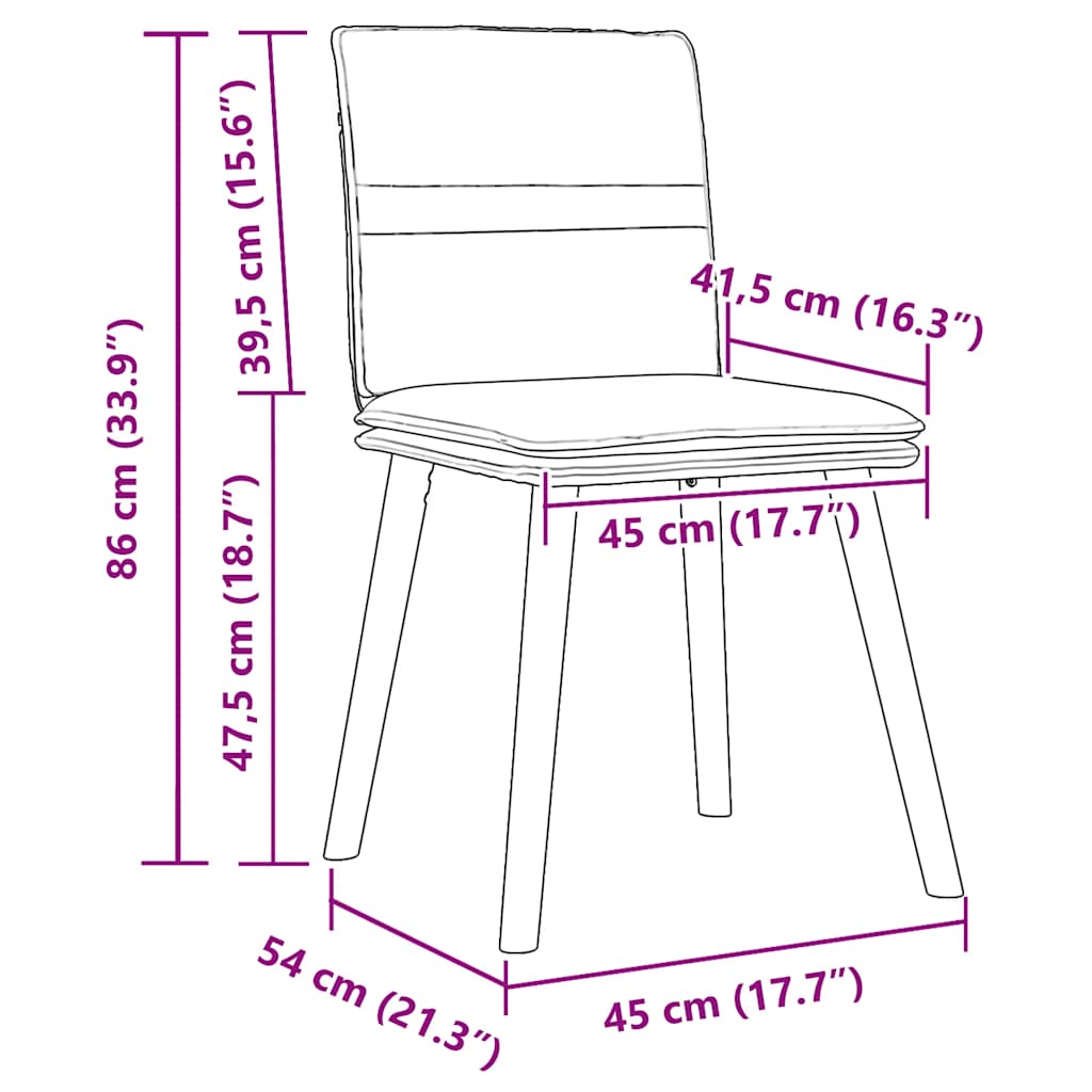 Chaises à manger lot de 6 vert foncé tissu Chaises de cuisine vidaXL