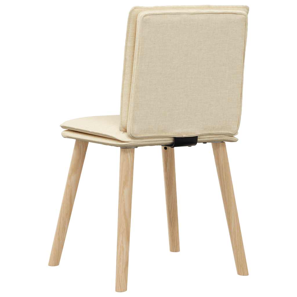 Chaises à manger lot de 6 crème tissu Chaises de cuisine vidaXL