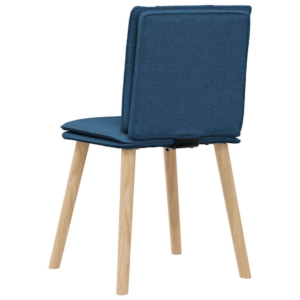 Chaises à manger lot de 6 bleu tissu Chaises de cuisine vidaXL