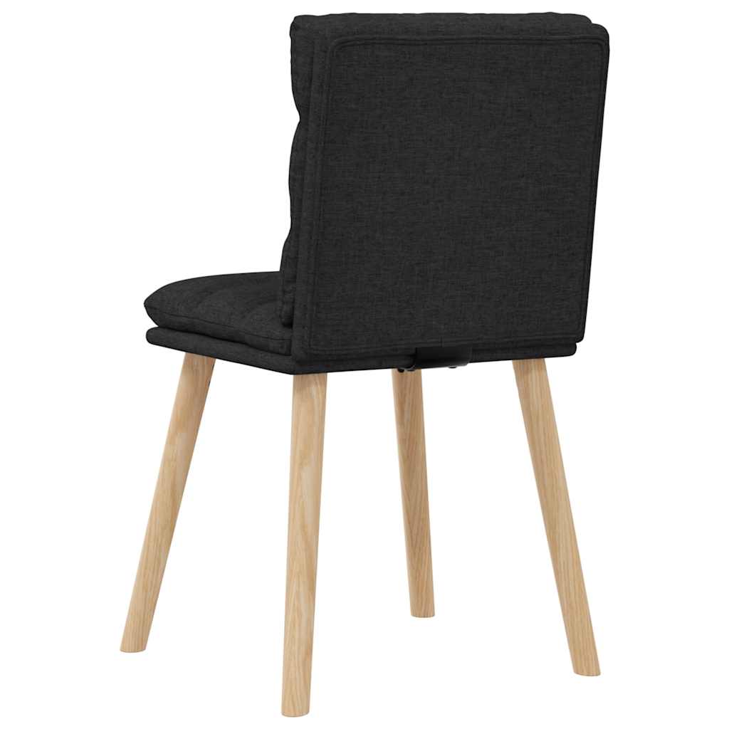 Chaises à manger lot de 6 noir tissu Chaises de cuisine vidaXL