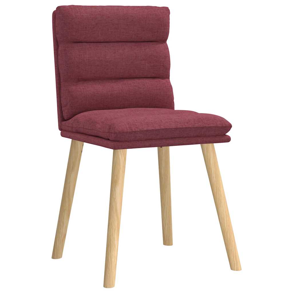 Chaises à manger lot de 6 rouge bordeaux tissu Chaises de cuisine vidaXL