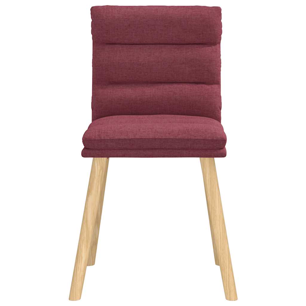 Chaises à manger lot de 6 rouge bordeaux tissu Chaises de cuisine vidaXL