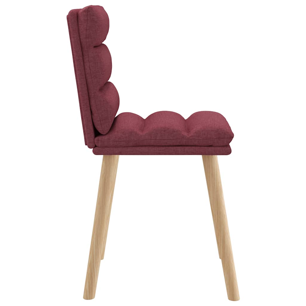 Chaises à manger lot de 6 rouge bordeaux tissu Chaises de cuisine vidaXL