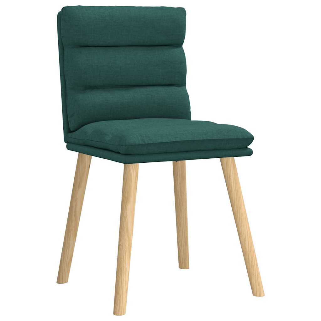 Chaises à manger lot de 6 vert foncé tissu Chaises de cuisine vidaXL