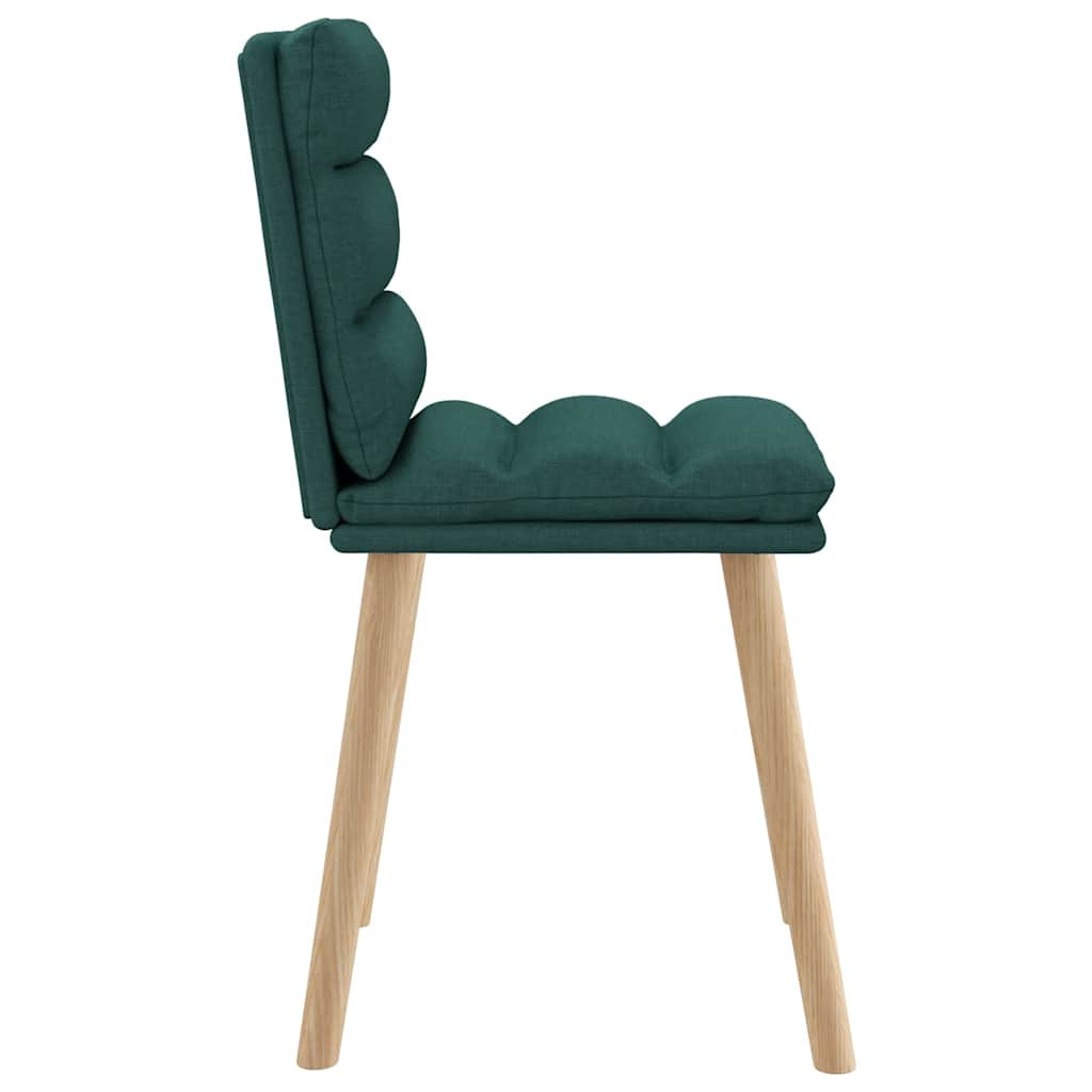 Chaises à manger lot de 6 vert foncé tissu Chaises de cuisine vidaXL