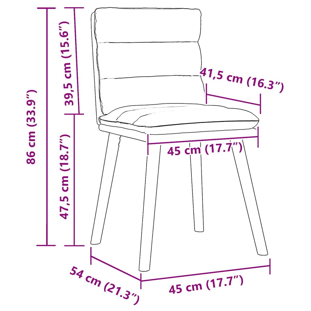 Chaises à manger lot de 6 vert foncé tissu Chaises de cuisine vidaXL