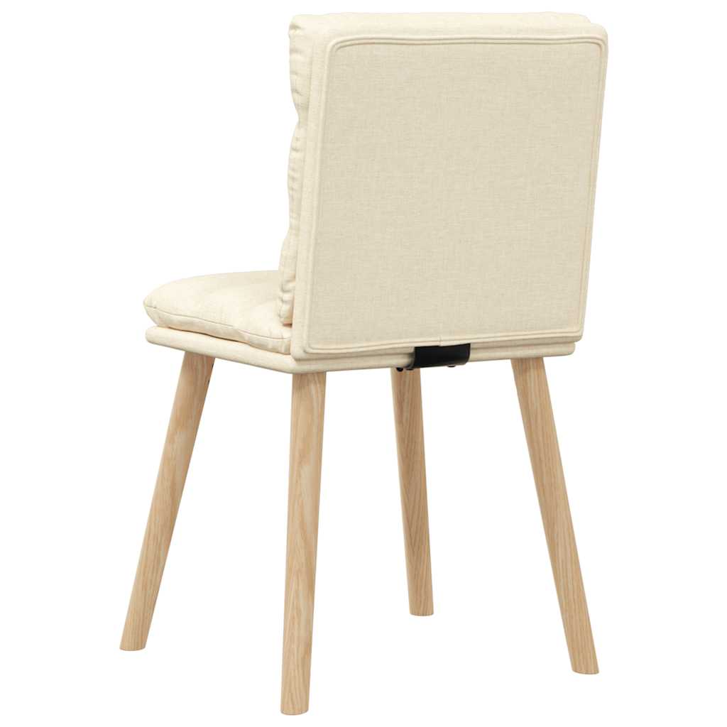 Chaises à manger lot de 6 crème tissu Chaises de cuisine vidaXL