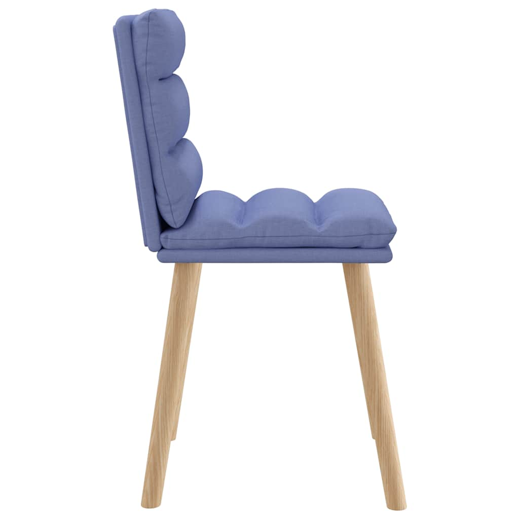 Chaises à manger lot de 6 bleu jean tissu Chaises de cuisine vidaXL