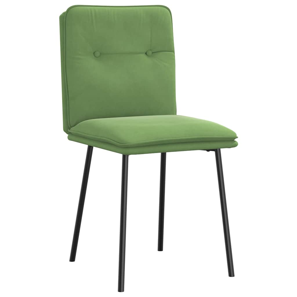 Chaises à manger lot de 6 vert clair velours Chaises de cuisine vidaXL