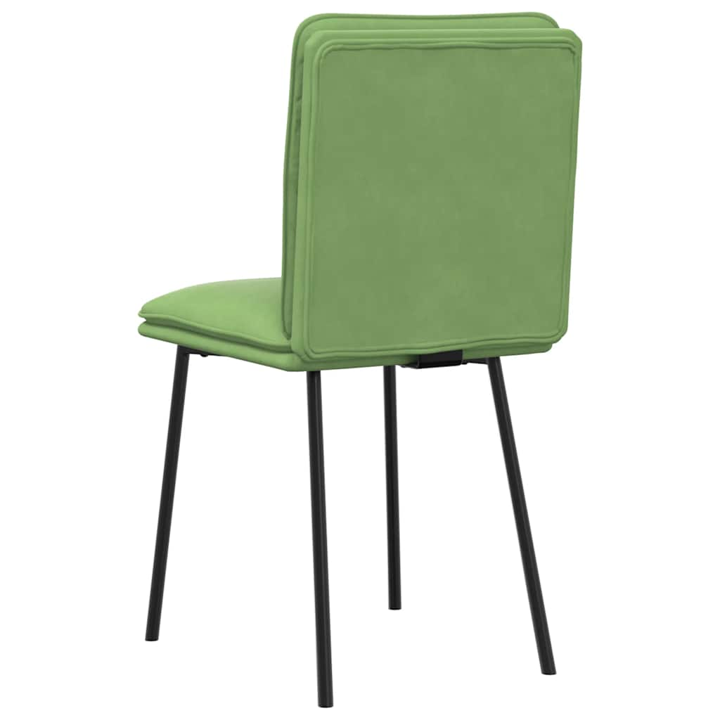 Chaises à manger lot de 6 vert clair velours Chaises de cuisine vidaXL